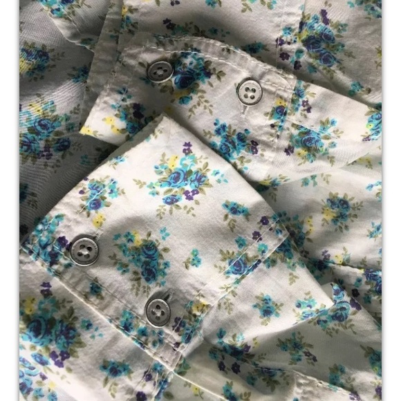 Buffalo Button Up Floral Blouse SZ M David Bitton - Picture 5 of 7